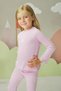 Girl's Velvet Long Sleeve T-Shirt Pink Mnt24K087