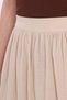 Stone-Colored 100% Cotton Muslin Fabric Flared Skirt - 4