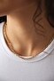 Steel Textured Chain Necklace Minimal Thin Interlocking Chain Necklace 4mm Non-Tarnish - 5