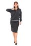 Collared Plus Size Striped Blouse - 3