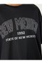 Oversize Sports T-Shirt Crew Neck Slogan Printed Short Sleeve Interlock - 5