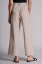 Women's Relaxed Fit Pants with Side Pockets, Zipper and Agraf Closure, Stone Color - 7