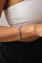 Steel Double Ring Gourmet Chain Bracelet 7mm Thick Interlocking Chain Tarnish-Free 17Cm+4Cm&21Cm - 5