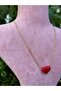 Heart Murano Stainless Steel Chain Necklace Gold - 2