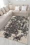 Gray Beige Themed Abstract Traditional Motif Patterned Vintage Decorative Carpet 4929 - 4