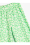 Wide Leg Trousers Floral Elastic Waist Textured - 3