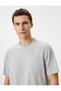4sam10075hk 031 Gray Men's Jersey Short Sleeve Basic T-shirt - 2