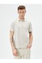 Polo Neck T-Shirt Short Sleeve Button Detailed - 3