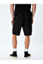 Chino Shorts Bermuda Cargo Pocket Detailed Waist Lace up Cotton - 4
