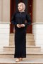 Peyda Dress Sweater Double Knitwear Set 1222 - Black