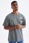 Çağla Print Detailed O Neck Men's Oversize T-shirt - 88099 - 7