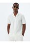 Short Sleeve Shirt Basic Textured Cotton