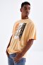 Large Melon Printed O Neck Men's Oversize T-shirt - 88095 - 3