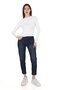 Stretch Fabric Cotton Crop T-Shirt - Slim Fit - White - 2