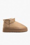 Women's Mink Thick Sole Suede Boots Platform Heeled with Fur Inside Model Cinnamon Boots & Bootie - 2