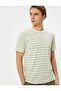 Basic T-Shirt Crew Neck Textured Viscose Blend - 3