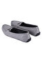 Women's Gray Genuine Leather Hand-Saddled Orthopedic Ballerinas - 4