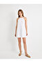 Halter Neck Mini Slim Fit Scallop Dress - 3
