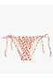 Drawstring Bikini Bottom Fruit Printed - 4