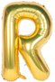 Foil Balloon Letter R Helium Balloon 36 cm Gold Color - Letter R Balloon - Letter Foil Balloon - Letter R Balloon