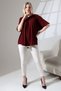 Artigas Women's Plus Size Balloon Three-Quarter Sleeve Robadan Gathered Button Detailed Oval Skirt Jacquard Knitted Blouse - 3