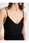 Crochet Viscose Dress with Straps Midi Length - 5