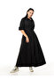 Full Length Black Shirt Dress - 4