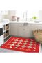 South Collection Red Themed Geometric Quadrilateral Patterned Modern Decorative Carpet 28 - 3