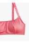 Bralet Bikini Top with Back Closure and Gathered Detail with Padding - 2