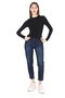 Stretch Fabric Cotton Crop T-Shirt - Slim Fit - Black - 2