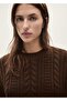 Round Neck Knitted Patterned Sweater - 5