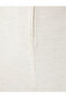 Linen Blend Long Skirt with Slit Detail A-Line - 6