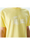 Men's Oversize Fit Crew Neck Printed Yellow T-Shirt - 6