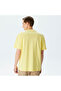 Men's Oversize Fit Crew Neck Printed Yellow T-Shirt - 2