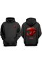 Unisex Amateur Headgear Boxing Design Front Back Printed Regular Fit Black Sweatshirt