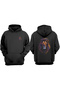 Unisex Lion King Design Front Back Printed Regular Fit Black Sweatshirt