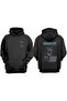 Unisex a Hacker Cat Design Front Back Printed Regular Fit Black Sweatshirt