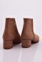 Si-07K Women's 22K Pointed Toe Heeled Ankle Boots Nude Suede - 3
