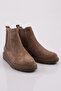 Women's Stretch Detailed Boots Mink Suede Genuine Leather 331126910 - 2