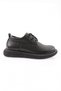 Women's Lace-Up Casual Shoes Black Floater Genuine Leather 261326910