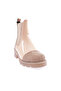 Women's Stretch Detailed Silver Stone Boots Nude Wrinkled Patent Leather 23142242674 - 2