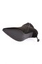 K100-22K Women's Silver Stone Heeled Boots Black Suede - 5