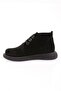 Women's Lace-Up Boots Black Suede Genuine Leather 261426910 - 3