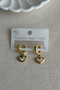 Caprea Steel Heart White Women's Earrings Karamaz Women Earrings Women's Steel Earrings