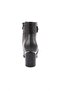 402 Women's Buckle Side Zipper Heeled Boots Black - 4