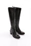 Women's Heeled Boots Black Wrinkled 531103138 - 2