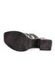 Women's Row Banded Heeled Slippers Black 61153294 - 5
