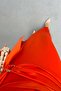 Satin Fabric Belt Detailed Hijab Evening Dress - Coral - 5