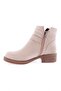 Women's Belted Heeled Boots Beige Suede 51153275 - 3