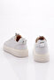 Women's Thick Sole Lace-Up Sneaker Shoes White 5882678 - 3